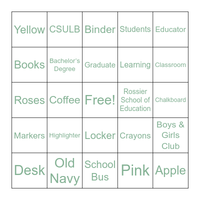 Alaa's Graduation Party Bingo! Bingo Card