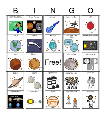 Outer Space BINGO Card