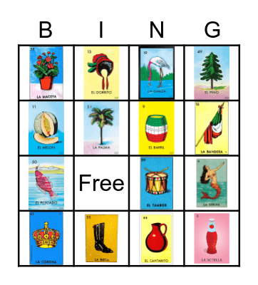 Loteria Bingo Card