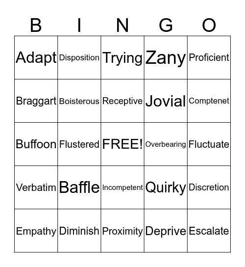 KEEPING GREAT FRIENDS Bingo Card