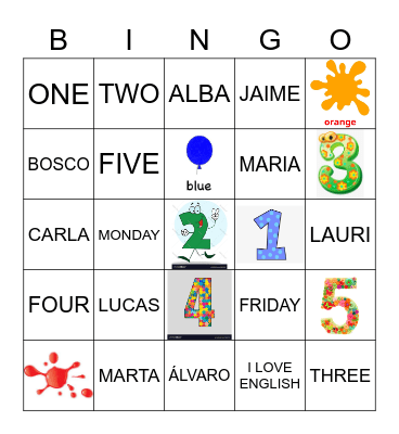 3EI - FOUR DAY GROUP Bingo Card