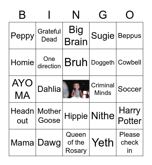 Shanny Bingo Card