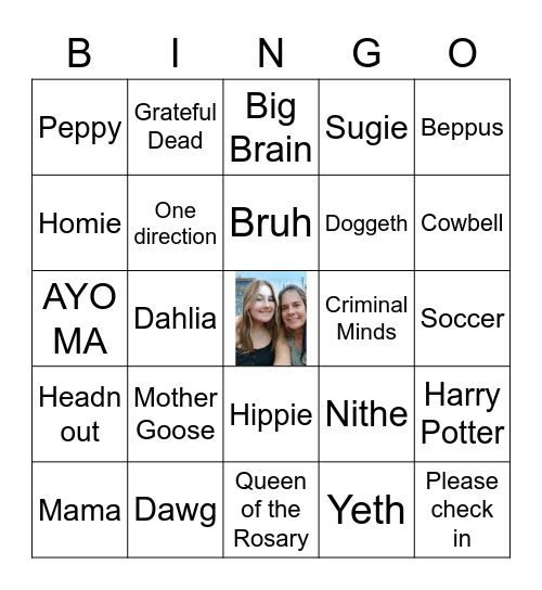 Shanny Bingo Card