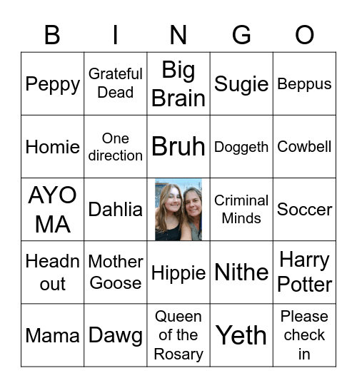 Shanny Bingo Card