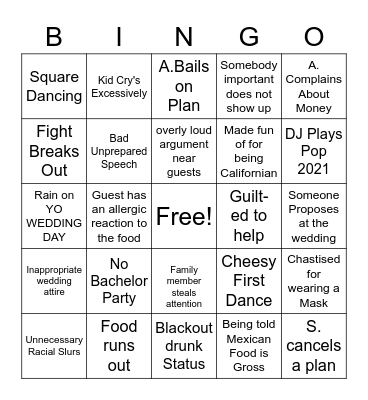 Green Bay Bing Bingo Card