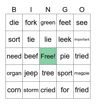 ie  ee  or  Bingo Card