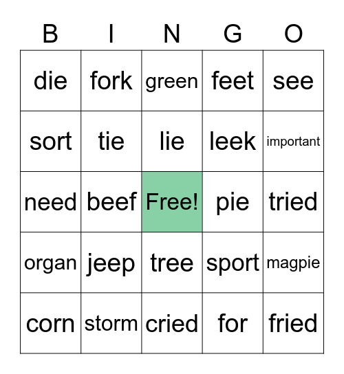 ie  ee  or  Bingo Card