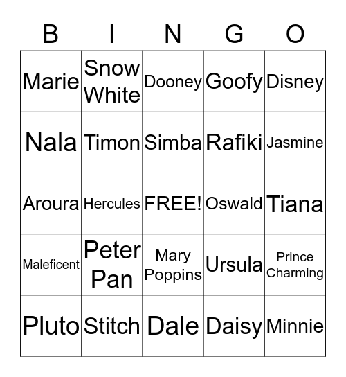 Purse Bingo Card