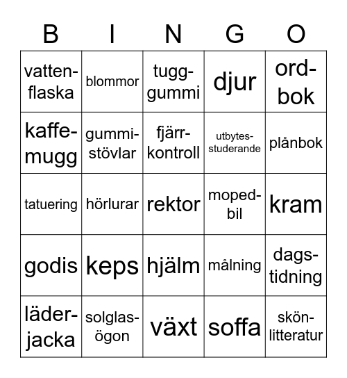 Inne 3 Fotobingo Card
