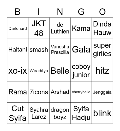 BEYYI🦖🎀 Bingo Card