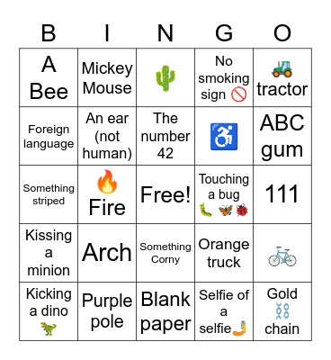 Youth group card 3 Bingo Card