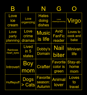 Michelle - Founder 🟡🦡👑 Bingo Card