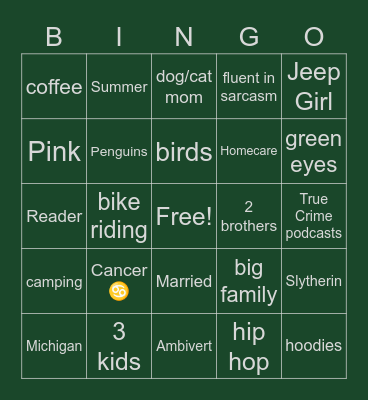 Amanda - Founder 🟢🐍👑 Bingo Card