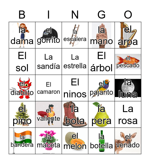 Loteria Mi Pueblito Bingo Card