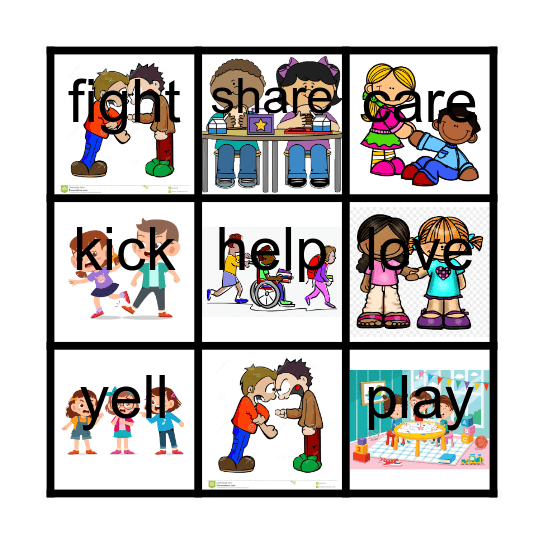 Good Friend vs Bad Friend Bingo Card