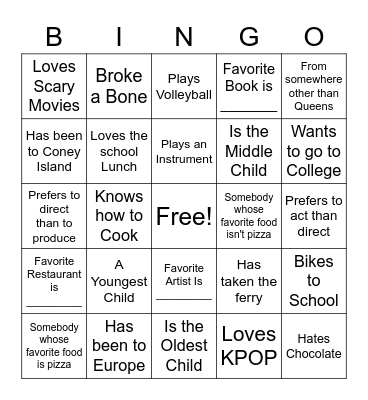 Advisory Bingo Card