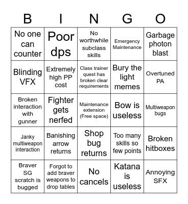 Day 1 Braver Bingo Card