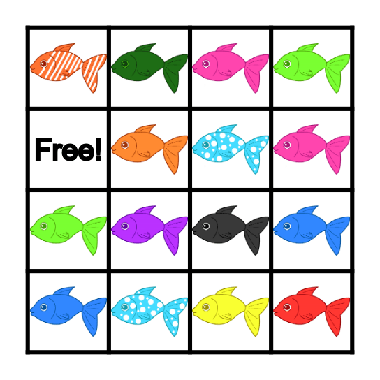 Goldfish Bingo Card