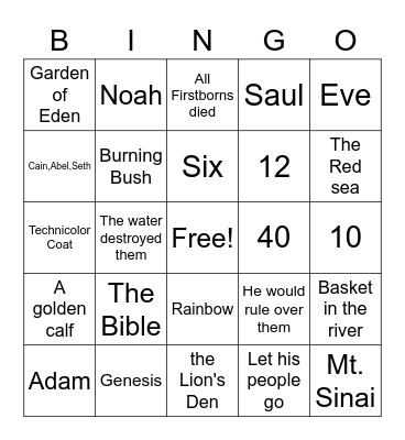 Ultimate Bible Trivia BINGO!! 1 Bingo Card