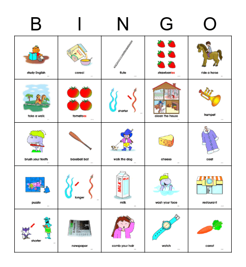 E Class Bingo Card