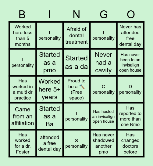 🔨Hammer Time Bingo🔨 Bingo Card