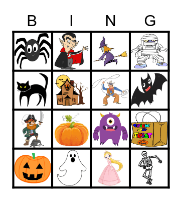 Halloween Bingo Card