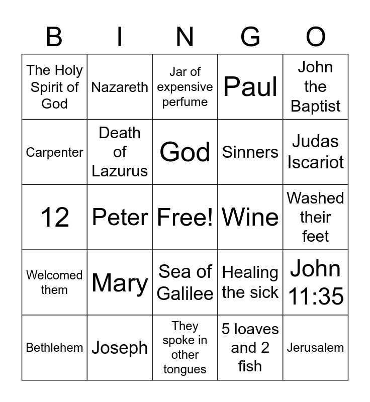 Ultimate Bible Trivia BINGO 2! Bingo Card