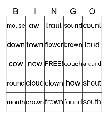 Brown House BINGO Card