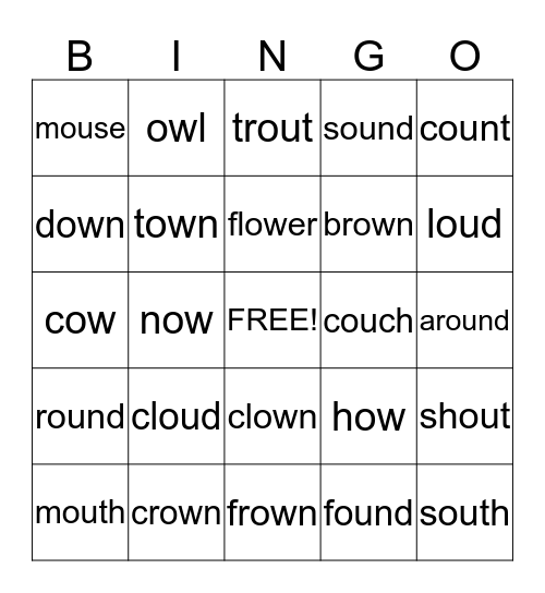 Brown House BINGO Card