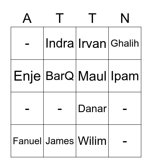 Creatory Tech Bingo Card