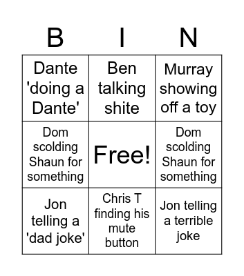 MTG Call Bingo Card