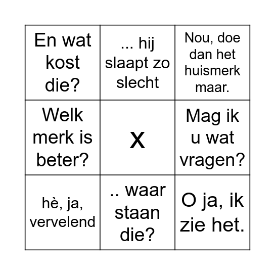 Link+ A1 H7.4 Advies vragen bij de drogist Bingo Card