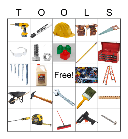 Tools Bingo Card