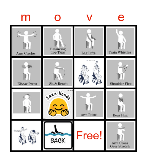 MOVEment Bingo Card