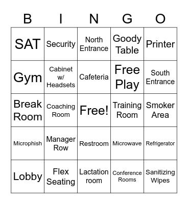 CMG Tour Bingo Card