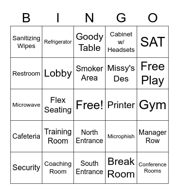 CMG Tour Bingo Card