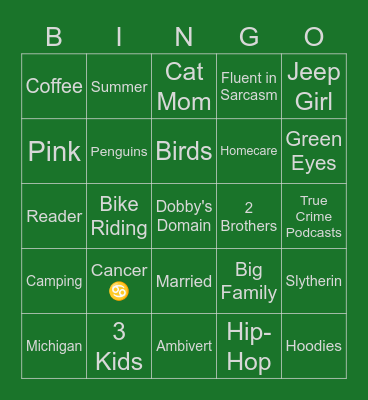 Amanda - Founder 🟢🐍👑 Bingo Card