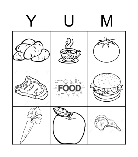 Food Bingo Card