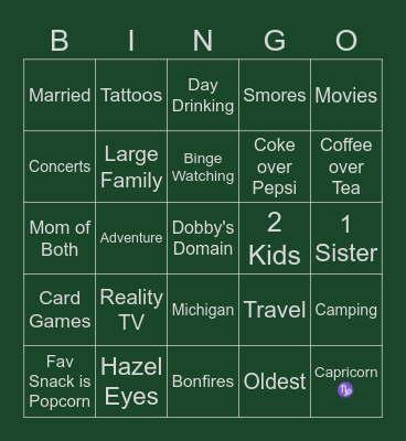 Trina - Professor 🟢🐍📗 Bingo Card
