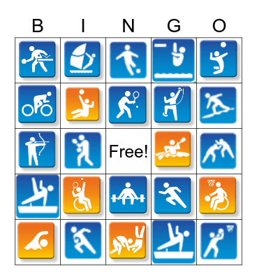 Olympics Bingo Card