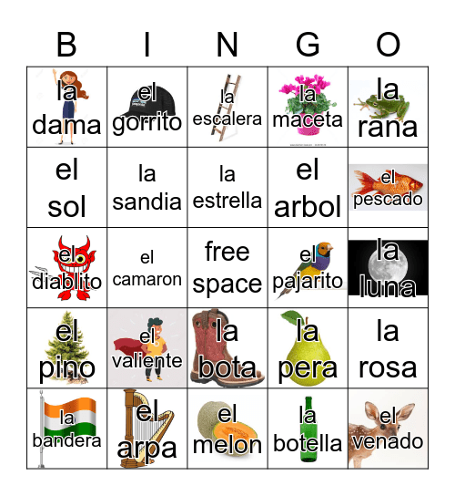 Loteria Mi Pueblito Bingo Card