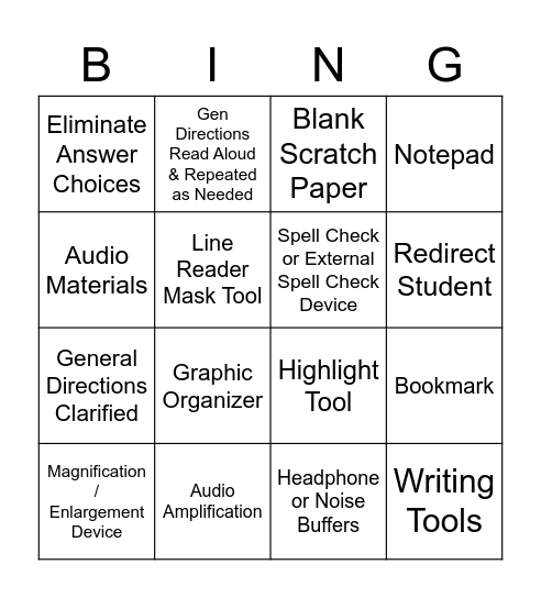 BINGO Card