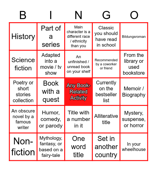 RAND Reading Bingo Card