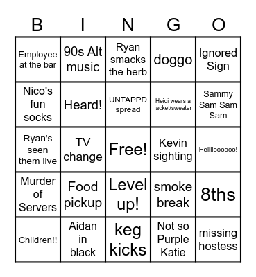 HabiTap Bingo 2 Bingo Card