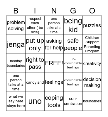 CSPP Bingo Card