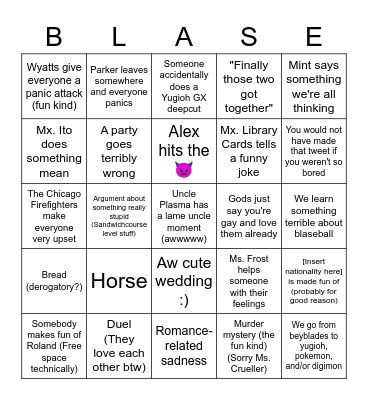 Siesta Bingo Card