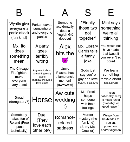 Siesta Bingo Card