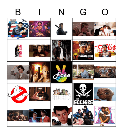 80's Movie Bingo Card