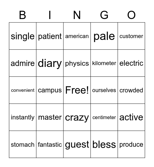 RQ Day 24 Bingo Card