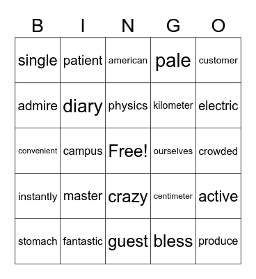 RQ Day 24 Bingo Card